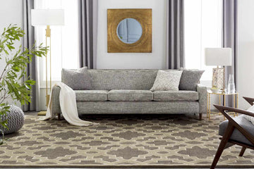 Tusren Transitional Medium Gray/Taupe Area Rug